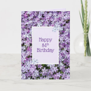 Lila Phlox für den 84. Geburtstag Karte