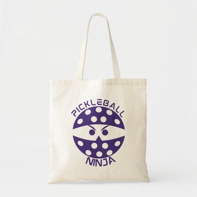 Lila Pickleball Ninja Tote Bag Tragetasche (Vorne)