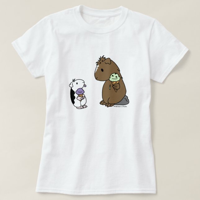 Lila Piggy Eiscreme T-Shirt (Design vorne)