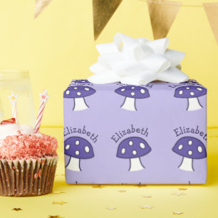 Lila Pilz-Namensverpackungs-Papier Geschenkpapier
