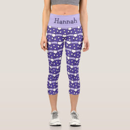 Lila Pilzname Capris