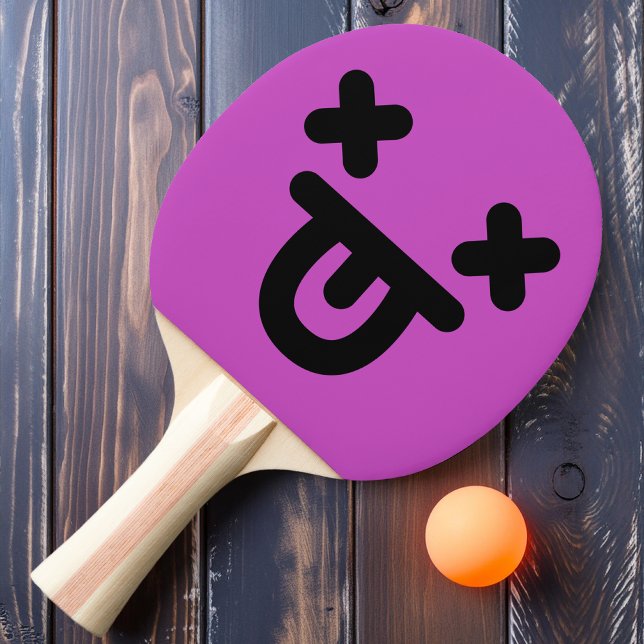 Lila Pingpongpaddel mit Zunge-Out-Gesicht Tischtennis Schläger (Von Creator hochgeladen)