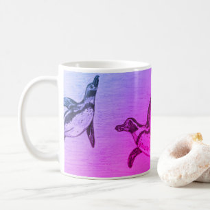 Lila Pinguin-Tasse Kaffeetasse