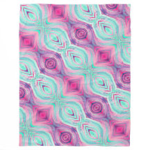 Lila Pink Aqua Pattern Boho