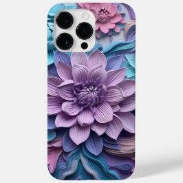 LILA PINK BLUE 3-D PAPIER SEHEN BLUME Case-Mate iPhone 14 PRO MAX HÜLLE
