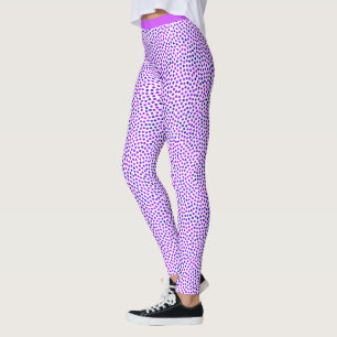 Lila Pink Blue Girly Trendy Chic Stipple Muster Leggings