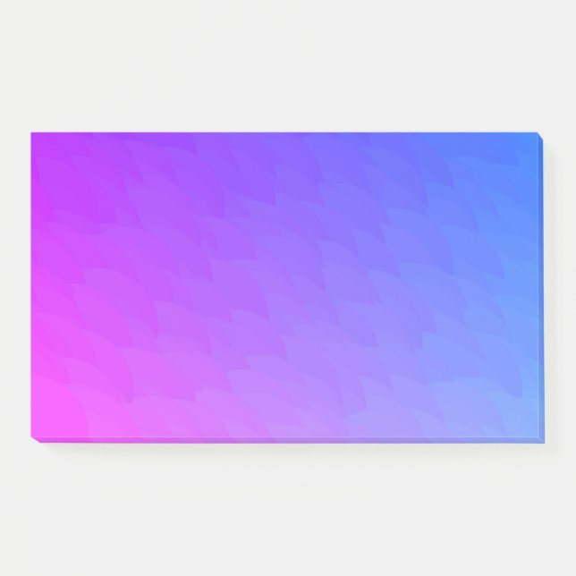 Lila Pink Blue Ombre Flame Muster Jumbo Post It Post-it Klebezettel (Vorderseite)
