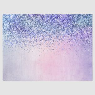 Lila Pink Blue Ombre Glitzer Seidenpapier