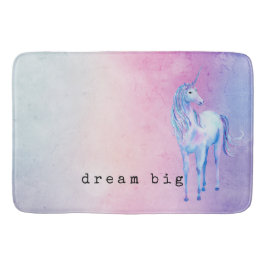 Lila Pink Blue Ombre Unicorn Badematte