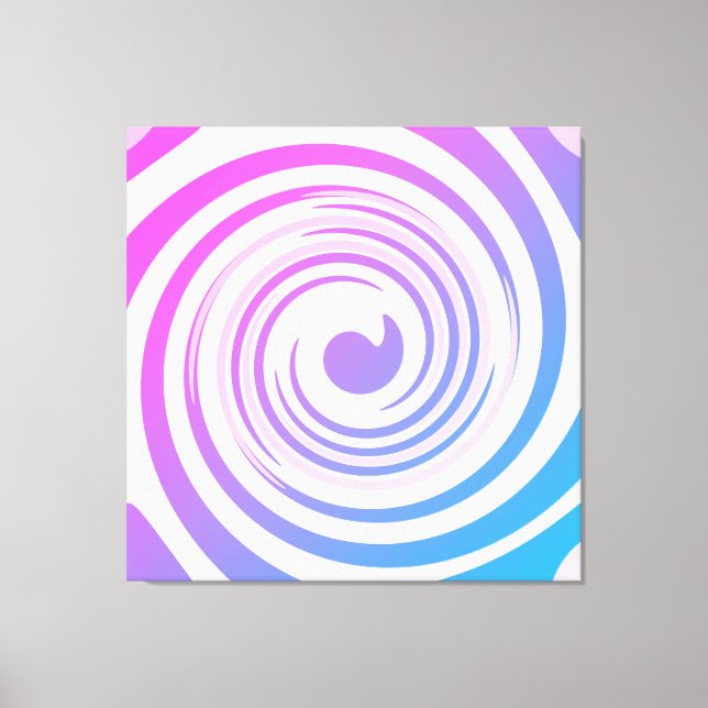 Lila Pink Blue Wirbel Canvas Print Leinwanddruck (Vorderseite)