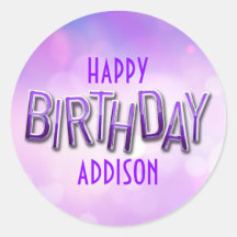 Lila Pink Bokeh Geburtstag