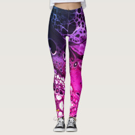 LILA PINK COSMIC DARK WEBBING LEGGINGS