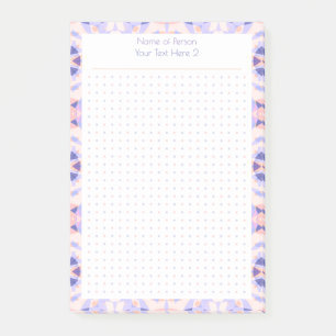 Lila Pink Dot Grid Student Gift Plane Post-it Klebezettel