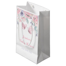 Lila Pink Floral Butterfly Girl Babydusche Kleine Geschenktüte