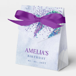 Lila Pink Glitzern Mermaid Schwanz Geburtstag Geschenkschachtel