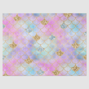 Lila Pink Gold Aqua Glitzer Mermaid Sparkone Seidenpapier