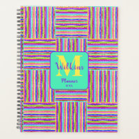 Lila Pink Green Yellow Magenta Basketweave