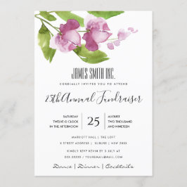 LILA PINK INK WATERCOLOR FLORAL CORPORATE EVENT EINLADUNG