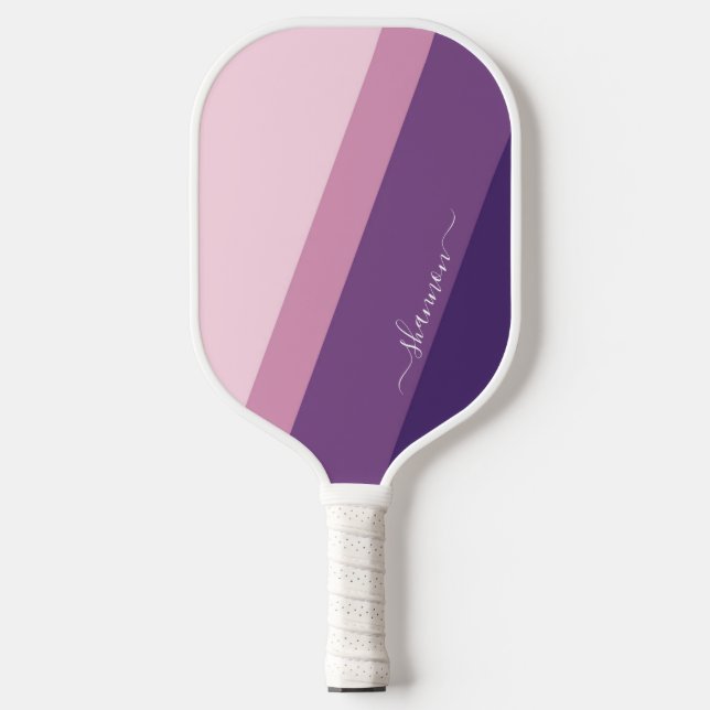Lila-Pink-Kalligrafie-Paddel Pickleball Schläger (Vorderseite)