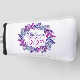 Lila Pink-Kraut 55. Geburtstagsputter Golf Headcover