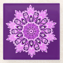 Lila Pink Mandala Boho Getränke
