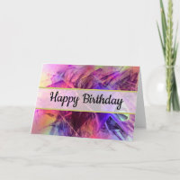 Lila Pink Modernes Abstraktes Glück Geburtstag