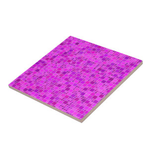 Lila Pink Mosaik - Schöne Abstrakte - Chic Fliese