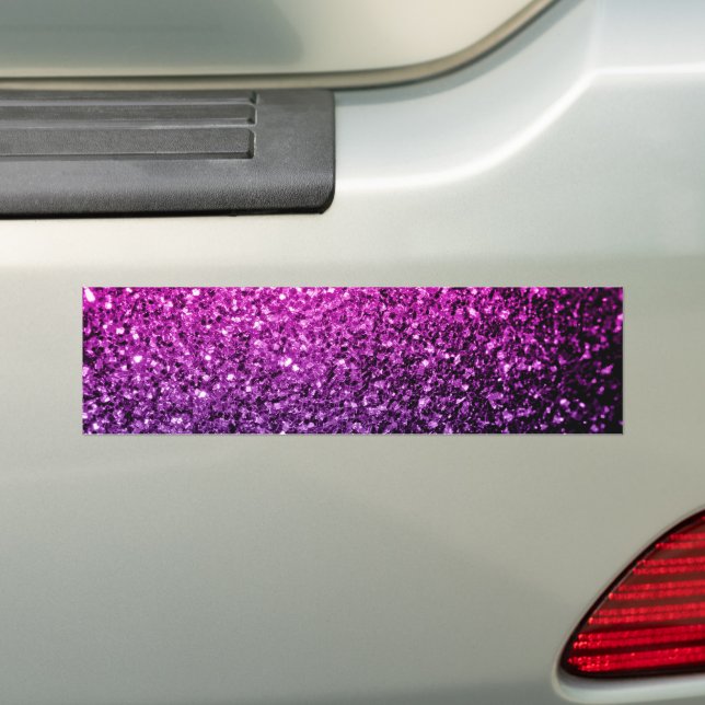 Lila Pink Ombre Imitate Glitzer Glitzern Autoaufkleber (Auf Auto)