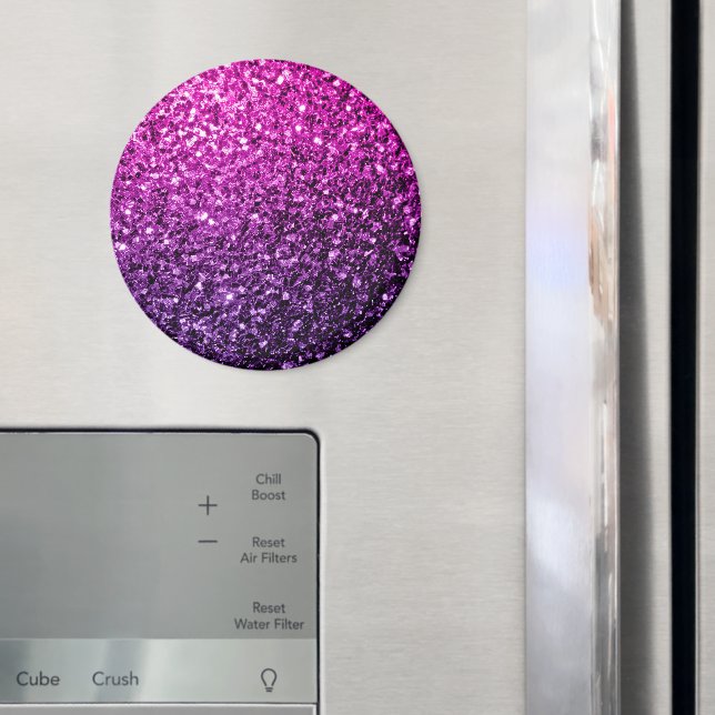 Lila Pink Ombre Imitate Glitzer Glitzern Magnet (In Situ (Kühlschrank))