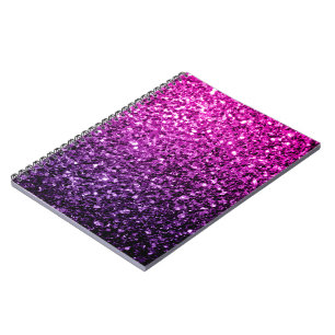 Lila Pink Ombre Imitate Glitzer Glitzern Notizblock