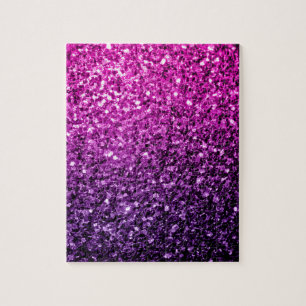Lila Pink Ombre Imitate Glitzer Glitzern Puzzle