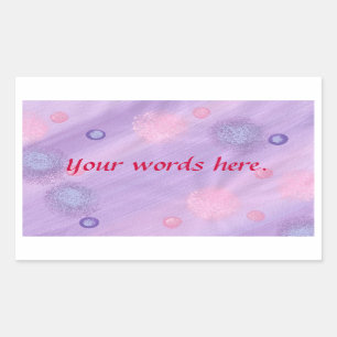 Lila Pink on Lavender, Ihre Worte hier Aufkleber