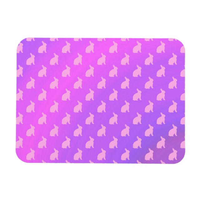 Lila Pink Pastel Bunny Background Bunnies Magnet (Horizontal)