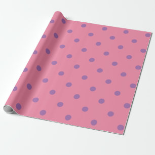 lila Pink-Polka-Punkte Geschenkpapier