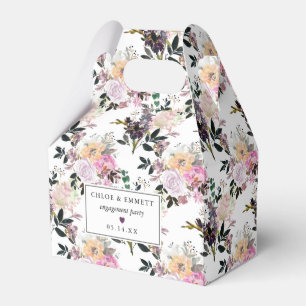 Lila Pink Rosa Floral Engagement Party Geschenkschachtel