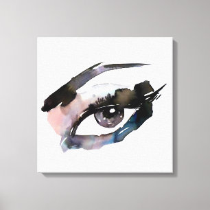 Lila Pink Watercolor-Augen lassen die Markendarste Leinwanddruck