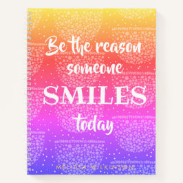 Lila Pink Yellow Ombre Rainbow - Name hinzufügen Notizbuch