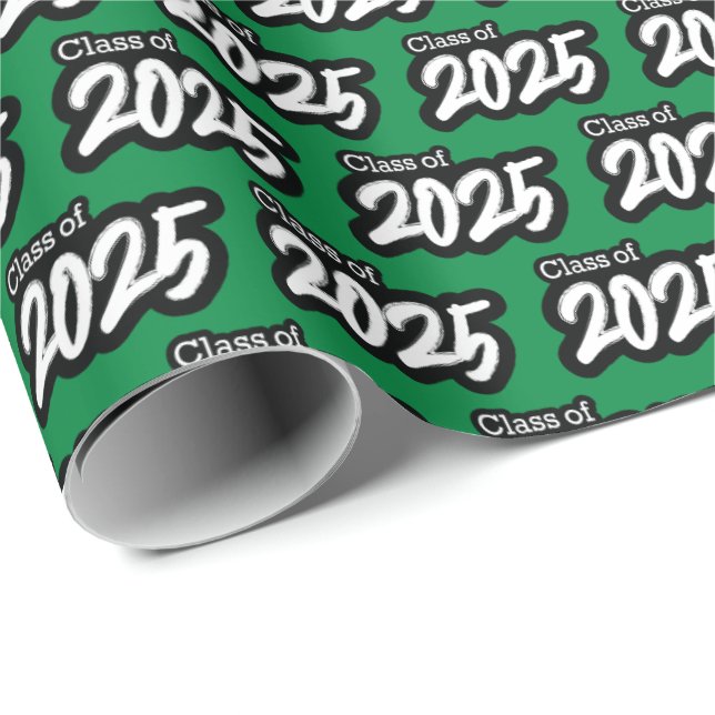 Lila Pinselklasse 2025 Wrapping Paper Geschenkpapier (Rolleneckpunkt)