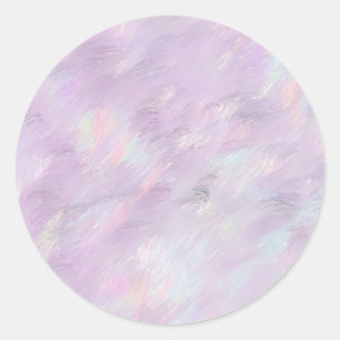 Lila Pinselstriche Pastel Custom Trendy Runder Aufkleber