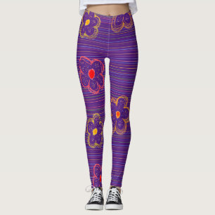 Lila Pinstripe Leggings