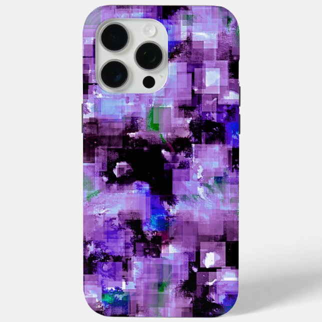 Lila Pixel iPhone 15 Pro Max Fall Case-Mate iPhone Hülle (Rückseite)