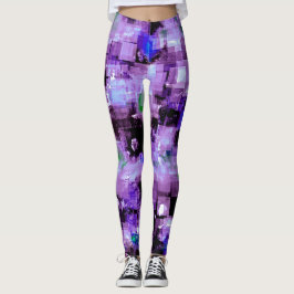 Lila pixelförmige Leggings