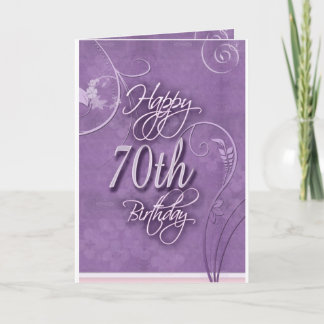 Lila Pizazz für 70. Geburtstag Karte