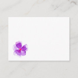 Lila Platzkarten der Aquarellblumen