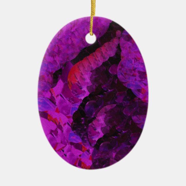 Lila Pleaser Oval Ornament (Vorne)