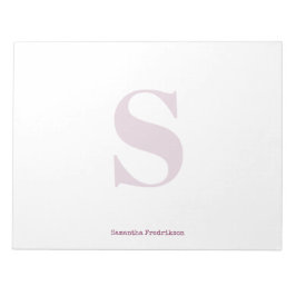 Lila Plum Dark Berry Monogram Stilvolle Schreibmas Notizblock