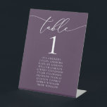 Lila Plum Minimalistisch Wedding Tischnummer Pedes Sockelschild<br><div class="desc">Schön,  elegant,  modern und minimalistisch,  Tischnummer-Karte. Vollständig anpassbar. **BITTE BEACHTEN SIE: Um zu bestellen,  passen Sie einfach Ihre Tischnummer an und fügen Sie jede Nummer einzeln in Ihren Warenkorb ein. Dann Karo raus,  wenn du fertig bist.</div>