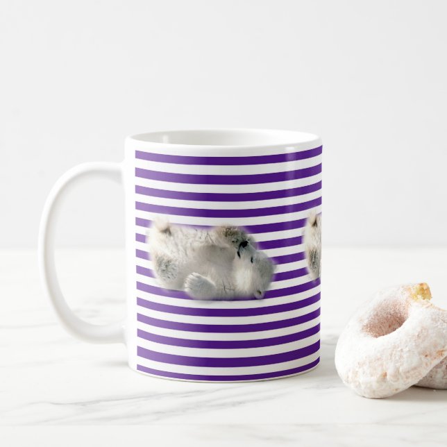 Lila Polarbär Tasse (Mit Donut)
