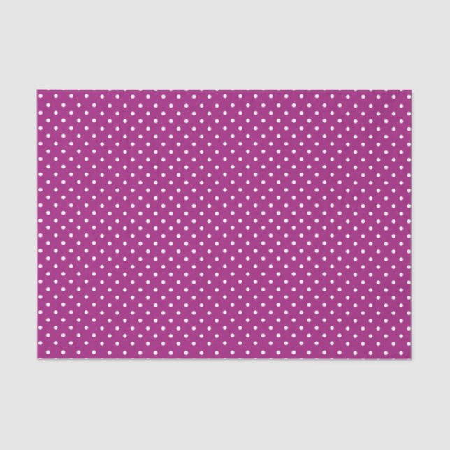 Lila Polka Dot Muster Seidenpapier (Vorderseite)