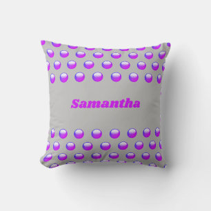 Lila Polka Dot Pattern Geometric Moderne Kissen
